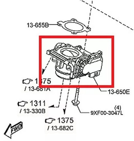 Дроссельная заслонка в сборе Mazda SHY1136B0 цена, от 50.79 USD