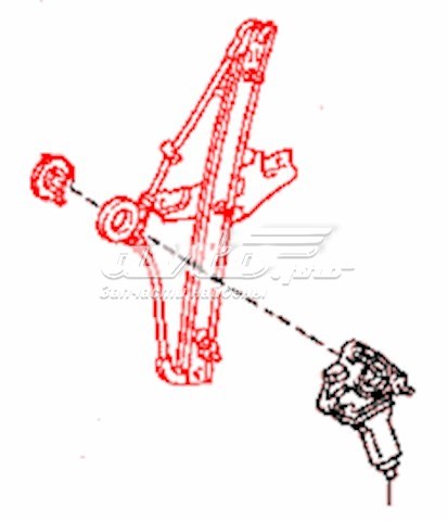 Механизм стеклоподъемника двери передней правой 6980120210 Toyota