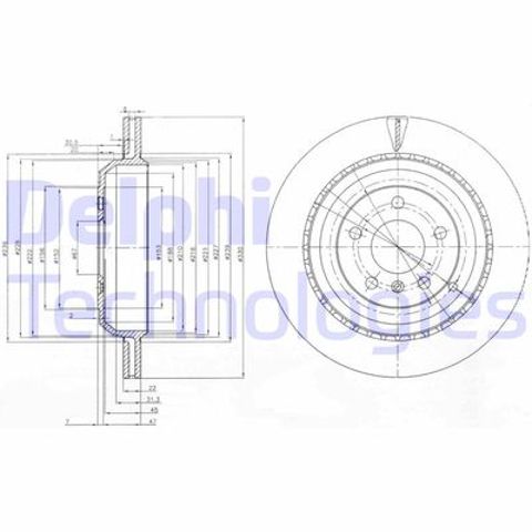 Тормозные диски BG4030 Delphi