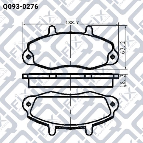 Q0930276 Q-fix Колодки передние