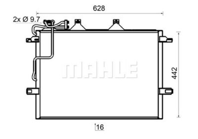 Радиатор кондиционера AC318000S Mahle Original