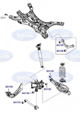 Сайлентблок цапфы задней BG1162 Belgum