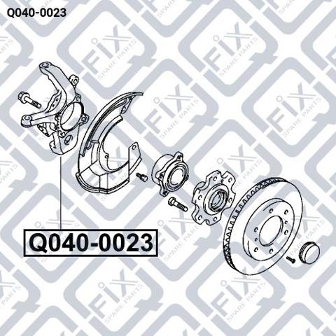 Цапфа (поворотный кулак) передний левый Q-fix Q0400023 цена, от 82.35 USD