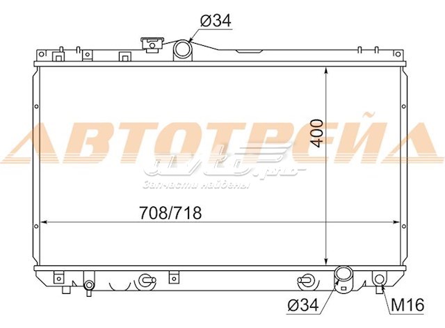 Купить TY000590 SAT Радиатор водяной