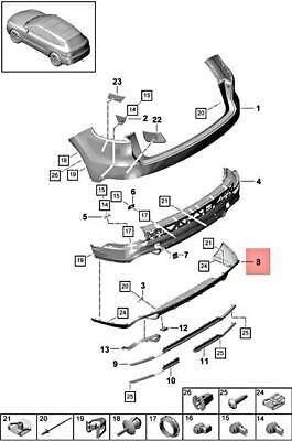 9Y0807834BOK1 Porsche Тюнинг заднего бампера