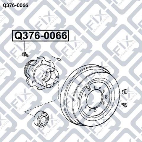 Болт крепления колеса задний Q-fix Q3760066