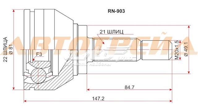 Граната колесная SAT RN903 цена, от 31.47 USD