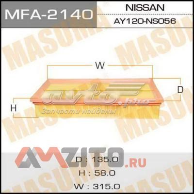 Купить MFA2140 Masuma Автомобильный фильтр воздуха