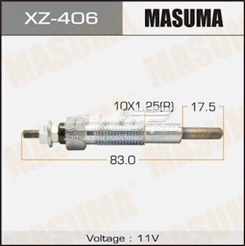 Свеча накала MASUMA XZ406