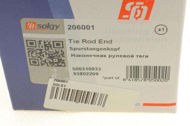 206001 Solgy Наконечник поперечной рулевой тяги