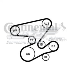 Приводной ремень агрегатов Continental/Siemens 6PK2080K1