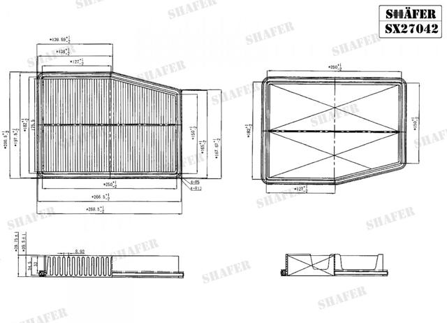 SX27042 Shafer Воздушный фильтр двигателя