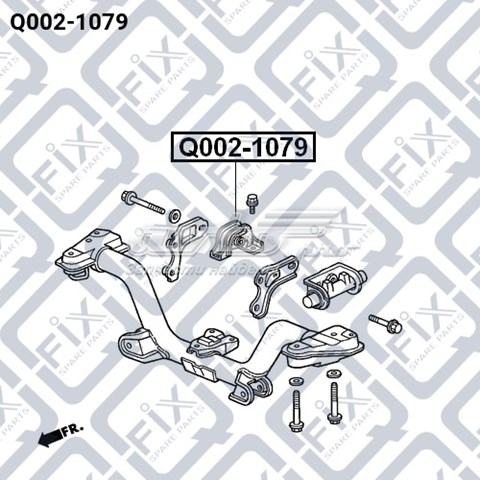 Q0021079 Q-fix Coxim (suporte) traseiro de motor