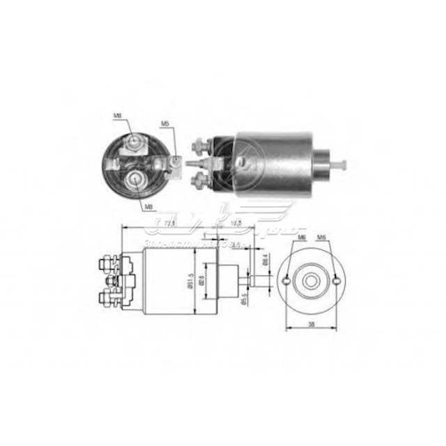 Втягивающее реле стартера ZM1695 ZM