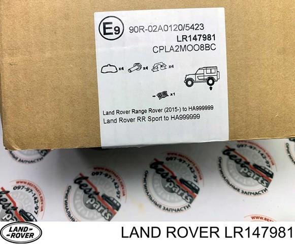 LR147981 Land Rover sapatas do freio traseiras de disco