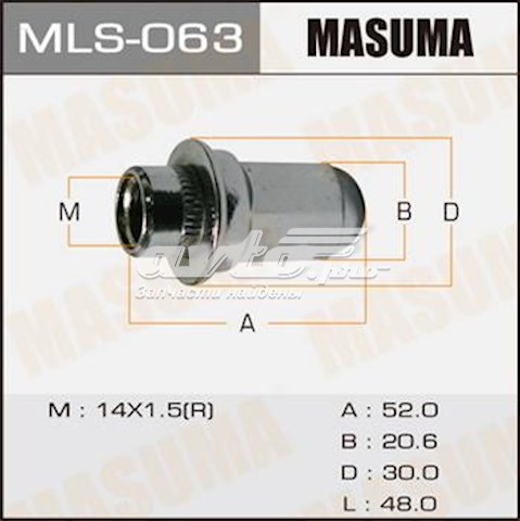 Гайка колесная MASUMA MLS063