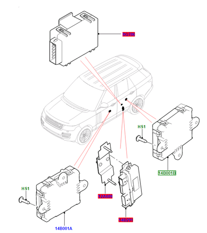 Купить LR072198 Land Rover Блок комфорта задней двери