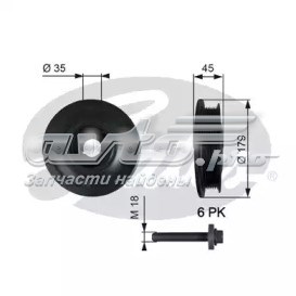 Шків колінчастого вала TVD1012A GATES