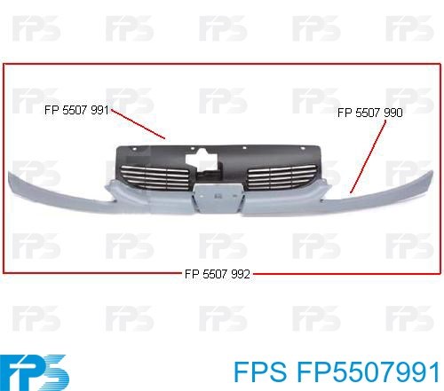 Решетка радиатора FP5507991 FPS