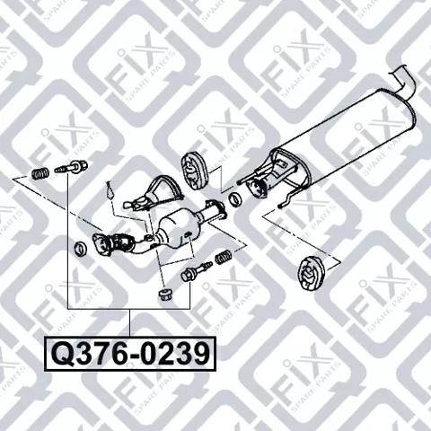 Болт выхлопной системы (глушителя) Q-fix Q3760239 цена, от 2.56 USD