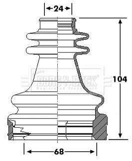 Пыльник ШРУСа внутренний BCB6196 Borg&beck