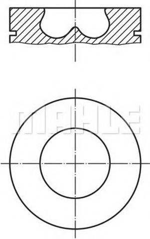 Поршень на 1 цилиндр, 2-й ремонт 013PI00107002 Mahle Original