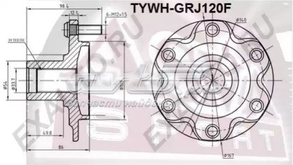 Ступицы передних колес Asva TYWHGRJ120F цена, от 29.21 USD
