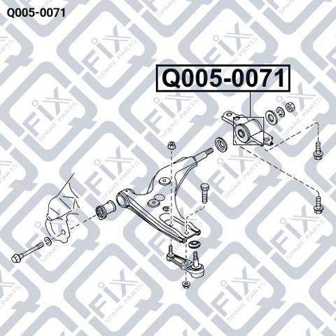 Сайлентблок переднего рычага Q0050071 Q-fix
