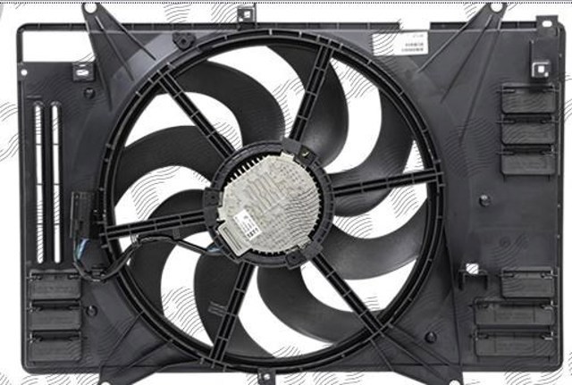 45K123W1 Polcar Диффузор радиатора охлаждения в сборе с мотором