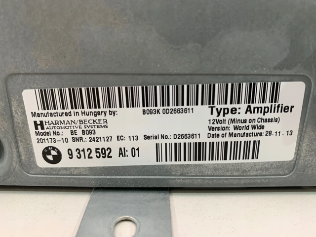 Усилитель звука аудиосистемы 9312592 BMW