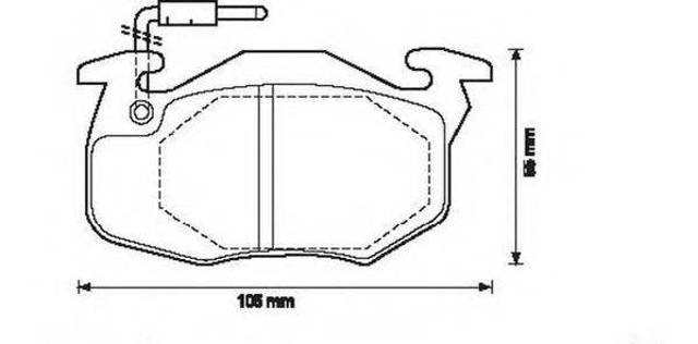 Передние тормозные колодки 571524J Jurid/Bendix