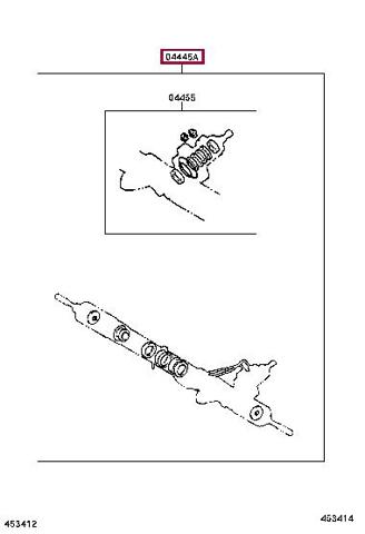 Kit de reparação da cremalheira da direção (do mecanismo), (kit de vedantes) Toyota Land Cruiser 100 J10