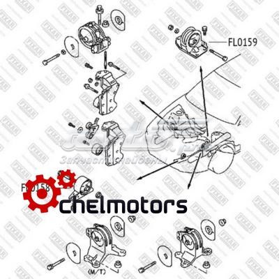 FL0159 Fixar coxim (suporte traseiro de motor)