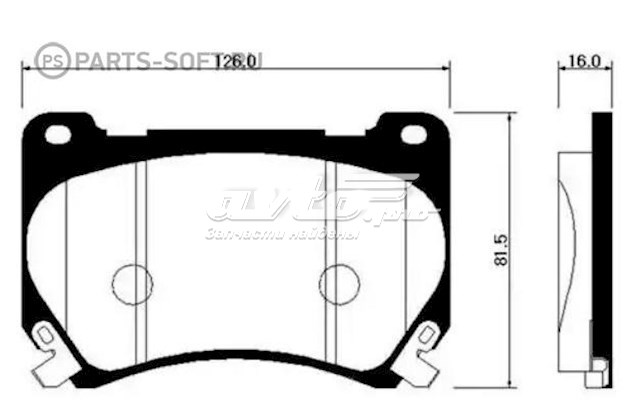 Колодки тормозные передние дисковые HSB HP0034