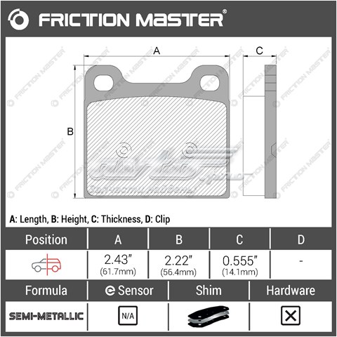 Колодки дисковые  Friction Master MKD329 цена, от 14.57 USD