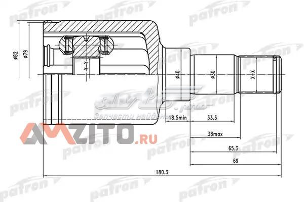 ШРУС внутренний передний левый PCV1486 Patron