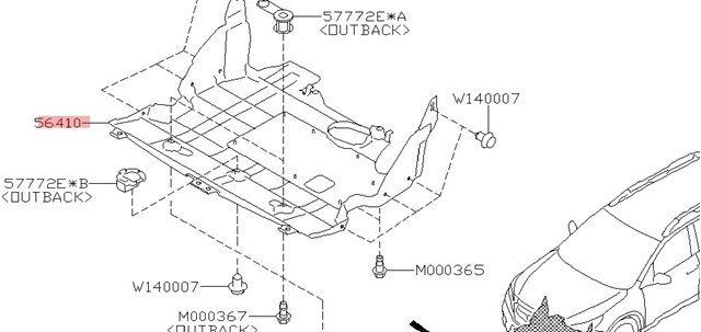 56410AN01A Subaru Защита картера двигателя