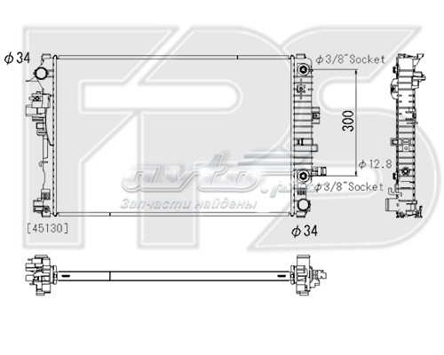 23336325 Opel radiador de esfriamento de motor