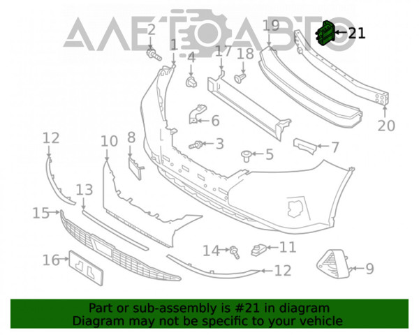 Кронштейн усилителя переднего бампера 622115AA0A Nissan/Infiniti