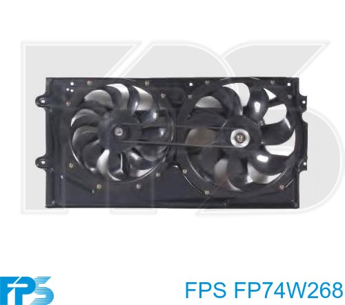 FP74W268 FPS Диффузор радиатора охлаждения в сборе с мотором