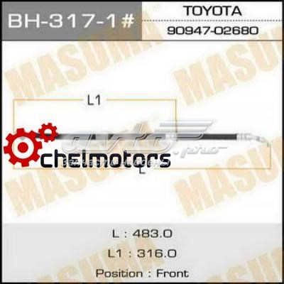 Шланг тормозной передний левый BH3171 Masuma