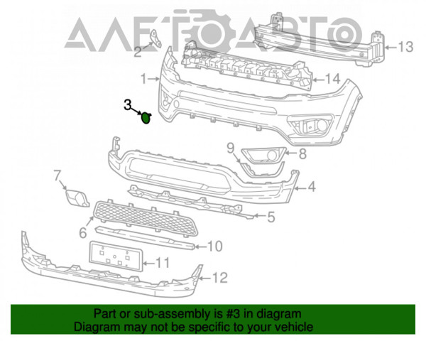 Заглушка буксировочного крюка в передний бампер FPS FP3812929 цена, от 165.75 UAH