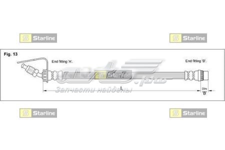 Купить HADA1258 Starline Шланг тормозной передний