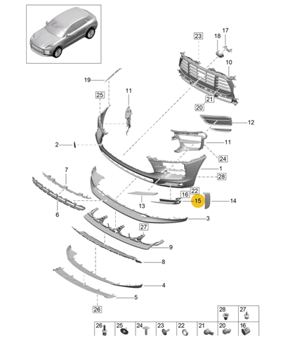 Купить 95B807823A1E0 Porsche 