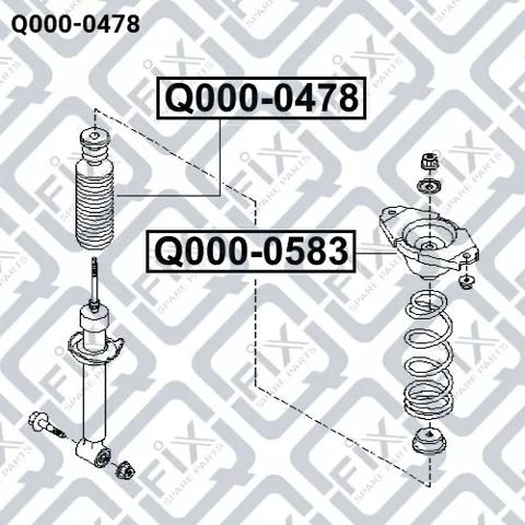 Q0000478 Q-fix Пыльник заднего амортизатора
