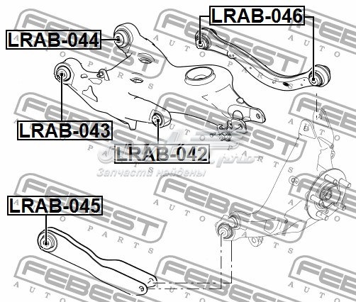 Сайлентблок заднего нижнего рычага FEBEST LRAB043
