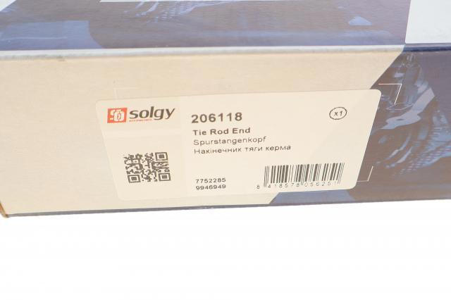 Купить 206118 Solgy Наконечник рулевой тяги, внешний
