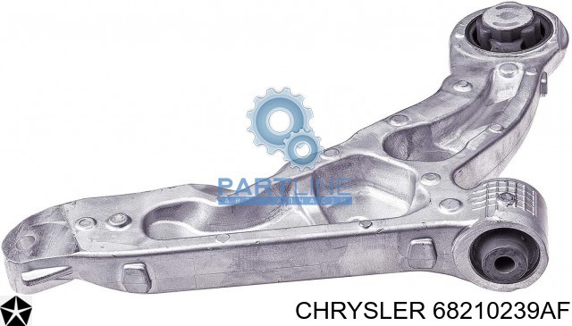 68210239AF Chrysler braço oscilante inferior esquerdo de suspensão dianteira