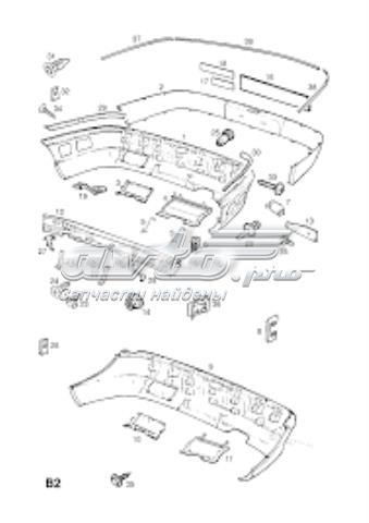 Молдинг бампера заднего правый 1409342 Opel