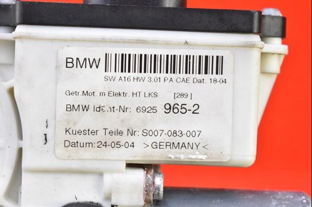 6925965 BMW Мотор стеклоподъемника двери задней, левой